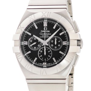 オメガ コンステレーション ダブルイーグル クロノグラフ 1514.51.00 OH済 ダークグレー スモセコ 自動巻き