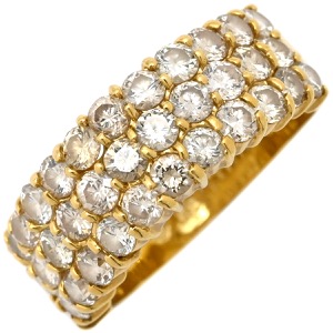 リング 指輪 ダイヤ パヴェリング K18YG ゴールド 中古