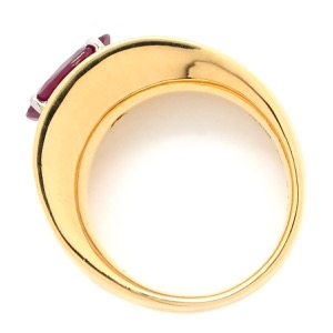 リング 指輪 ルビー リング K18YG ゴールド レッド 赤 ビルマ産  中古