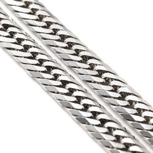 喜平 ネックレス K18WG 18金 40.1cm 30.7g 8面 トリプル K18WG シルバー 造幣局検定マーク ※ショッピングローン対応していません。   中古