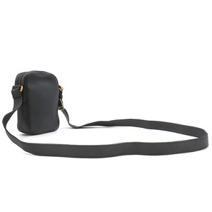 グッチ ショルダーバッグ ロゴ プリント レザー ブラック 黒 ミニ   574803 中古