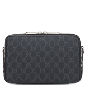 グッチ ショルダーバッグ GG ブラック スモール GGスプリームキャンバス ブラック 黒 青 赤 ウェブストライプ  792456 中古