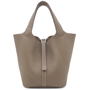 エルメス ハンドバッグ ピコタンロックMM トリヨンクレマンス グレー グレージュ  中古