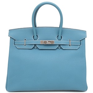 エルメス ハンドバッグ バーキン35 トゴ ブルー 青  中古