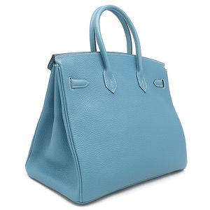 エルメス ハンドバッグ バーキン35 トゴ ブルー 青  中古