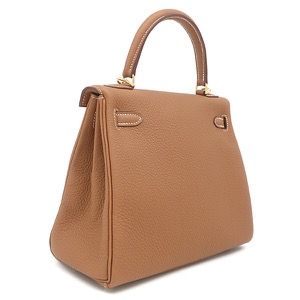 エルメス 2WAYバッグ ケリー25 内縫い トゴ ブラウン 茶 ショルダー  中古