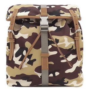 プラダ 2WAYバッグ カモフラージュ柄 ショルダー ナイロン マルチカラー ベージュ 茶 黒 TESSUTO CAMOUFL ヒップバッグ  2VL028 中古