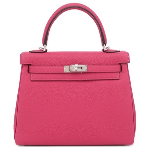 エルメス 2WAYバッグ ケリー25 内縫い トゴ ピンク未使用 ショルダー  中古