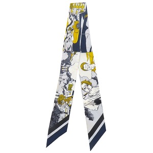 エルメス スカーフ ツイリー シルク マルチカラー 【WOW/アメコミ風】  中古
