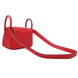 エルメス ショルダーバッグ リンディ 2 ミニ 20 トリヨンクレマンス レッド未使用 赤  中古