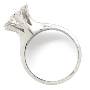 リング 指輪 ダイヤ 立爪リング Pt900 シルバー 1石 1粒  中古