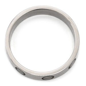 カルティエ リング 指輪 ラブリング スモールモデル K18WG シルバー #48 LOVE Ring Au750 18K 18金 ミニサイズ  B4085148 中古