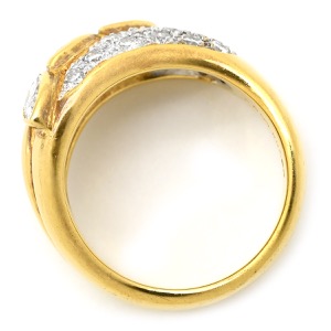 リング 指輪 ダイヤリング K18YG ゴールド マーキスカット ラウンドカット  中古