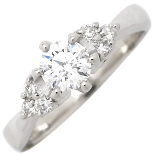 リング 指輪 ダイヤリング Pt900 シルバー 中古