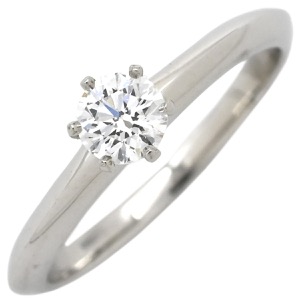 ティファニー リング 指輪 ソリティア ダイヤリング Pt950 シルバー T＆Co. 一粒 ダイヤ 1P   中古