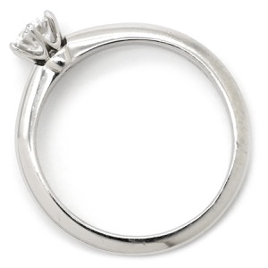 ティファニー リング 指輪 ソリティア ダイヤリング Pt950 シルバー T＆Co. 一粒 ダイヤ 1P   中古