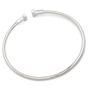 ティファニー ブレスレット Tワイヤー K18WG シルバー T&Co. Au750 18K バングル T字型 中古