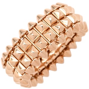 カルティエ リング 指輪 クラッシュ ドゥ カルティエ ダブル K18PG ゴールド #53(JP13) ピンクゴールド 2ロウ 750   B4237853 中古