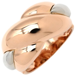 カルティエ リング 指輪 K18PG ゴールド #53(JP13) 2カラー コンビ ツイスト デザイン ヴィンテージリング  中古