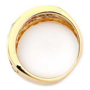 リング 指輪 ルビー ダイヤリング K10YG ゴールド レッド 赤  中古