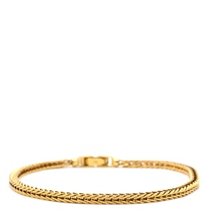 ブレスレット K18 デザインブレスレット K18YG ゴールド チェーンブレス  中古