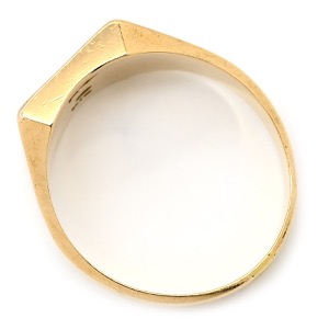 リング 指輪 印台リング K18YG ゴールド スクエア   中古