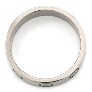 カルティエ リング 指輪 ラブリング スモールモデル K18WG シルバー #45 LOVE Ring ホワイトゴールド Au750 18K 18金 ミニサイズ ピンキー  中古