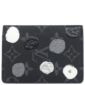 ルイヴィトン カードケース LV×YK オーガナイザー ドゥポッシュ ブラック 草間彌生 黒 二つ折り 水玉   M81928 中古