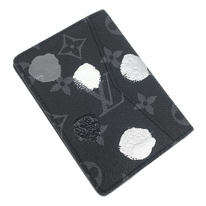 ルイヴィトン カードケース LV×YK オーガナイザー ドゥポッシュ ブラック 草間彌生 黒 二つ折り 水玉   M81928 中古