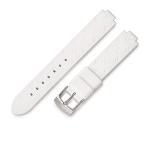 ルイヴィトン 腕時計パーツ 純正 タンブール用 モノグラム ラバーバンド ラバー ホワイト 尾錠付き ベルト ストラップ 15ｍｍ ホワイト 白  R15721 中古