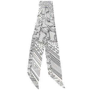 エルメス スカーフ ツイリー シルク ホワイト 【Frilled Eperon d'Or Bandana/フリル エプロンドール バンダナ】  中古