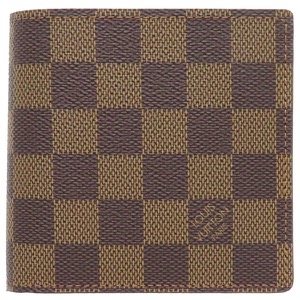 ルイヴィトン 二つ折り財布 ポルトフォイユ マルコ ダミエキャンバス ブラウン 茶 二つ折り  N61675 中古