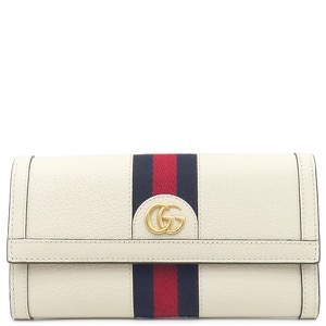 グッチ 長財布 GG コンチネンタルウォレット レザー ホワイト 白  523153 中古