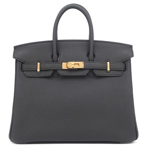 エルメス ハンドバッグ バーキン25 トゴ グレー未使用 ダークグレー  中古