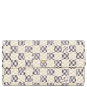 ルイヴィトン 長財布 ポルトトレゾール インターナショナル ダミエアズールキャンバス ホワイト 白 三つ折り  N61732 中古