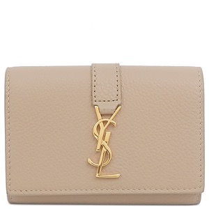 サンローラン キーケース カサンドラ レザー ベージュ メタルロゴ 鍵入れ 6連 6本 中古