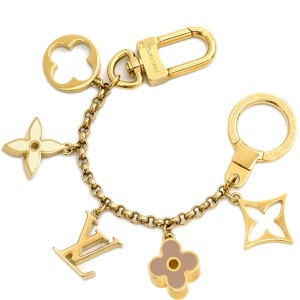 ルイヴィトン バッグチャーム フルール ドゥ モノグラム GP マルチカラー LVロゴ キーホルダー  M65111 中古