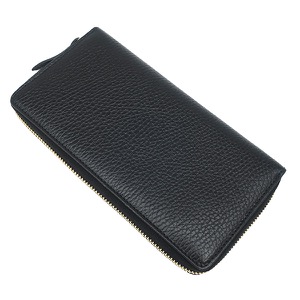 グッチ 長財布 ダブルG ジップアラウンドウォレット レザー ブラック 黒 ラウンドファスナー 日本限定  456117 中古