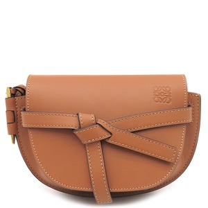 ロエベ ショルダーバッグ ゲートデュアルバッグ ミニ カーフ ブラウン 茶 中古