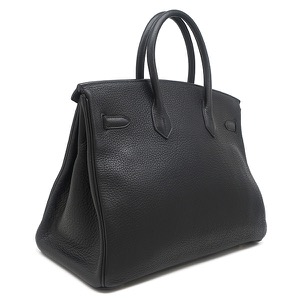 エルメス ハンドバッグ バーキン35 フィヨルド ブラック 黒  中古