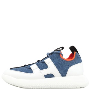 エルメス スニーカー デュエル DUEL ファブリック ブルー #39 青 白 スリッポン  H212200Z 中古