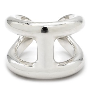 エルメス リング 指輪 オスモズGM シルバー925 シルバー #51(JP11) Hモチーフ AG925 SV925  中古