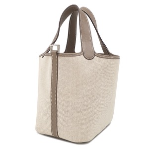 エルメス ハンドバッグ ピコタン PM トワルアッシュ ベージュ ベージュ  中古