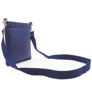 ロエベ ショルダーバッグ ゴヤ クロスボディ バッグ カーフ ブルー 青 アナグラム 中古