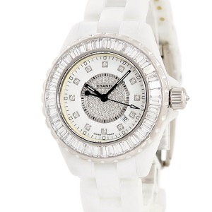 シャネル J12 リミテッドエディション H1308 K18WG×セラミック コンビ 純正ダイヤ 限定12本 クオーツ