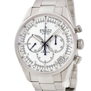 ゼニス エル プリメロ 36000VPH クラシック 03.2080.400/01.M2040 ホワイト クロノグラフ デイト 自動巻き