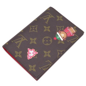 ルイヴィトン パスポートケース クーヴェルテュール パスポール NM モノグラムキャンバス ブラウン ヴィヴィエンヌ ホリデー コレクション M12219 中古