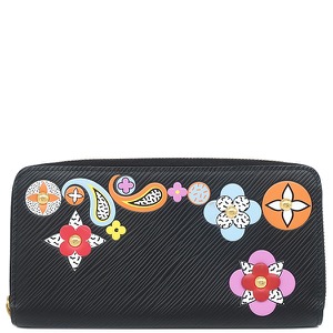 ルイヴィトン 長財布 フラワー ジッピーウォレット エピレザー ブラック 黒 ラウンドファスナー   M62296 中古