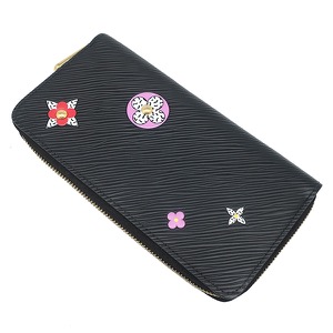 ルイヴィトン 長財布 フラワー ジッピーウォレット エピレザー ブラック 黒 ラウンドファスナー   M62296 中古