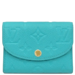 ルイヴィトン コインケース ポルトモネロザリ モノグラムアンプラント ブルー 水色 LV  × TM 村上隆コラボ  M14085  中古